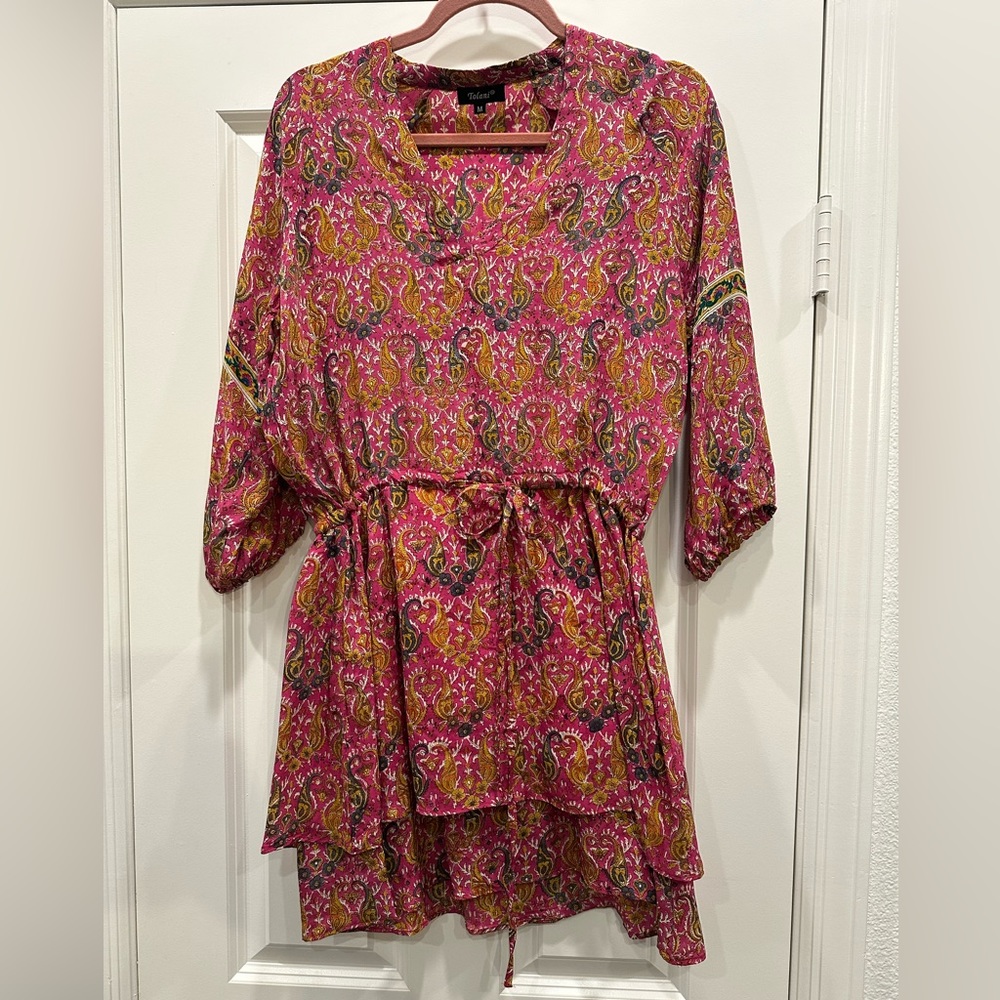 Tolani 100% Silk Dress Size Medium